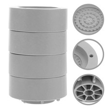 4Pcs Heavy Duty Rubber Washing Machine Foot Pads Adjustable Stable Grey