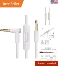 Ultra-Soft 1.4m Replacement Cable for Beats Headphones with Microphone - White