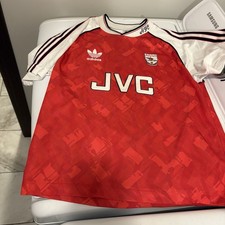1990/1992 Arsenal home jersey men's Adidas JVC rare vintage size medium Great Co