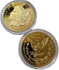 Unite States 1896 Morgan Dollar Coin - E PLURIBUS UNUM Commemorative Collectible