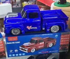 Rechargeable 1950s Style Truck Speaker Dual 2" Bass FM Radio LED Lights TWS USB