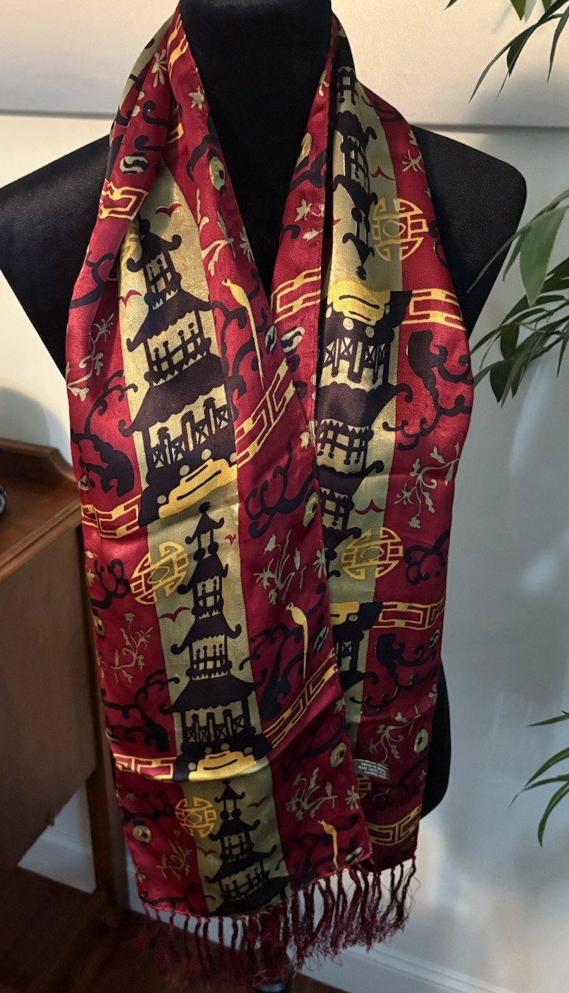 Elegant Zazou Multicolor Rayon Scarf With Fringe For Women 60” From India