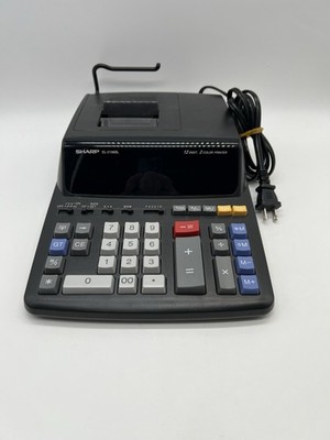 Sharp EL-2196BL 12-Digit Desktop Printing Calculator 2 Color Printer Office AC