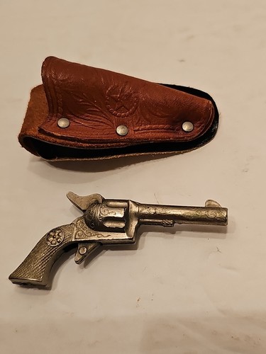 ROY ROGERS Miniatur Kappe Pistole 2 1/2" eingekreistes Gänseblümchen Logo mit Lederholster