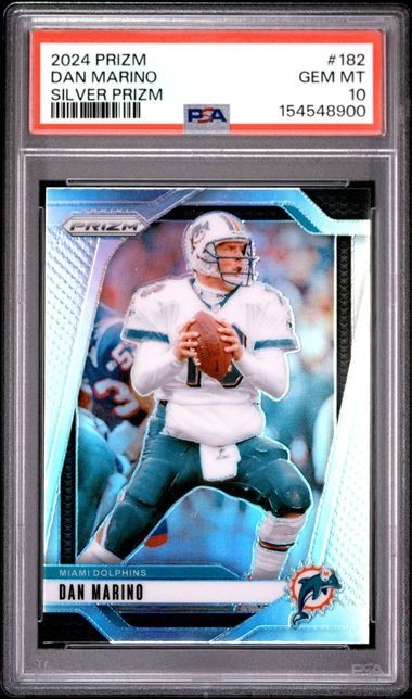 DAN MARINO 2024 Panini Prizm Silver #182 PSA 10 Gem Mint Dolphins Pop7 HOF view 1
