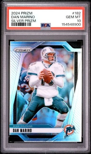 DAN MARINO 2024 Panini Prizm Silver #182 PSA 10 Gem Mint Dolphins Pop7 HOF