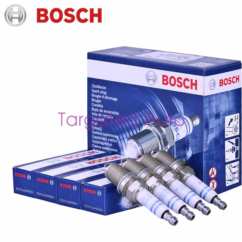 4pcs OEM Bosch Double Platinum Spark Plug For 2006-2012 Audi A4 Q5 VW EOS Jetta