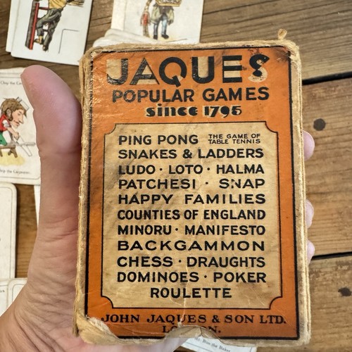 Tarjetas de juego de colección Old Maid Spears Happy Families Jacques c.1930’s como se encontró - Imagen 6 de 15