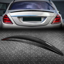FOR 15-20 MERCEDES S-CLASS SEDAN CARBON FIBER P-TYPE REAR TRUNK LID SPOILER WING
