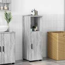 WALPLUS Grey Sonoma Tall Bathroom Cabinet 30x35x95 cm Engineered Wood