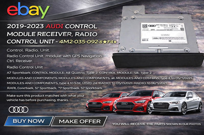 2019-2023 Audi Control Module Receiver, Radio Control Unit - 4M2-035-092-A  F4 