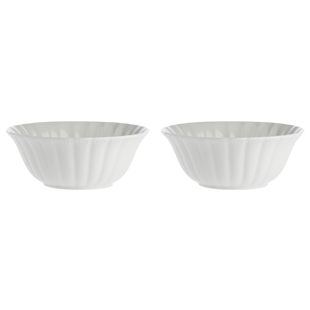 8027549091315 Set mit 2 Ducale Salatschüsseln - Weiß, 23 cm LA PORCELLANA BIANCA