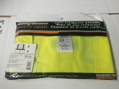 Body Guard Safety Gear Yellow Class  Vest L/XL High Visibilty Apparel  New