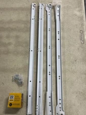 Hickory Hardware P1700/22-W 22-Inch Bottom Mount Euro Drawer Slide, White,1 Pair