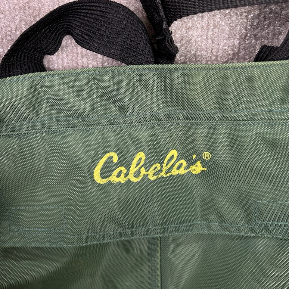 Cabelas Waders Mens Medium Green Bib Fishing Stocking Foot Nylon? - Image 3 of 4