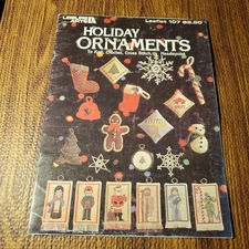 Leisure Arts Holiday Ornaments Counted Cross Stitch Pattern Leaflet 107