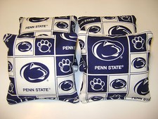 4 CORNHOLE PENN STATE BEAN BAG CORN HOLE BAGGO NITTANY LIONS TAILGATE TOSS