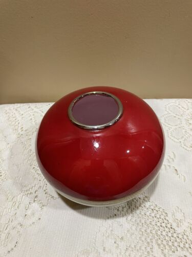 Signed Gartner Blade Glass Sphere Vessel Vase - Picture 2 of 12