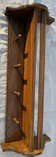 Scaffale da parete vintage Ethan Allen Canterbury rovere scaffale libro legno massello articolo A - Foto 1 di 9