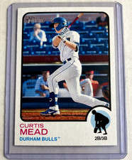 2022 Topps Heritage Minor League #162- CURTIS MEAD Rookie RC Card.. rookie card picture