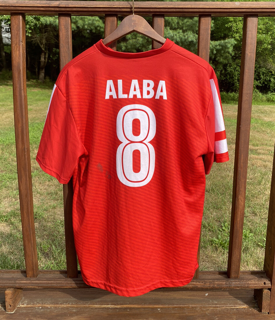 DAVID ALABA 27番 赤 Tシャツ Austria Jersey David ALABA #8 Mens M Soccer Football | eBay