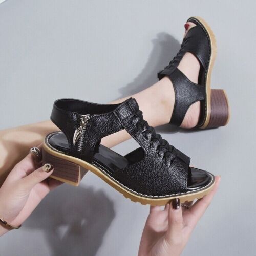 Women's Size 9.5 Ultra Comfy Breathable Orthotic Open Toe Casual Sandals BLACK - Picture 3 of 5
