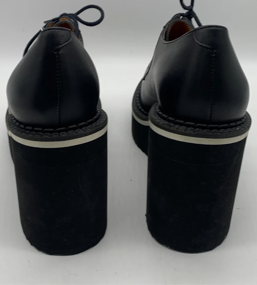 Zapatos de salón Clergerie para mujer de cuero negro con cordones Oxford de cuña y plataforma talla 40 EE. UU. 10 Foto 4 de 4