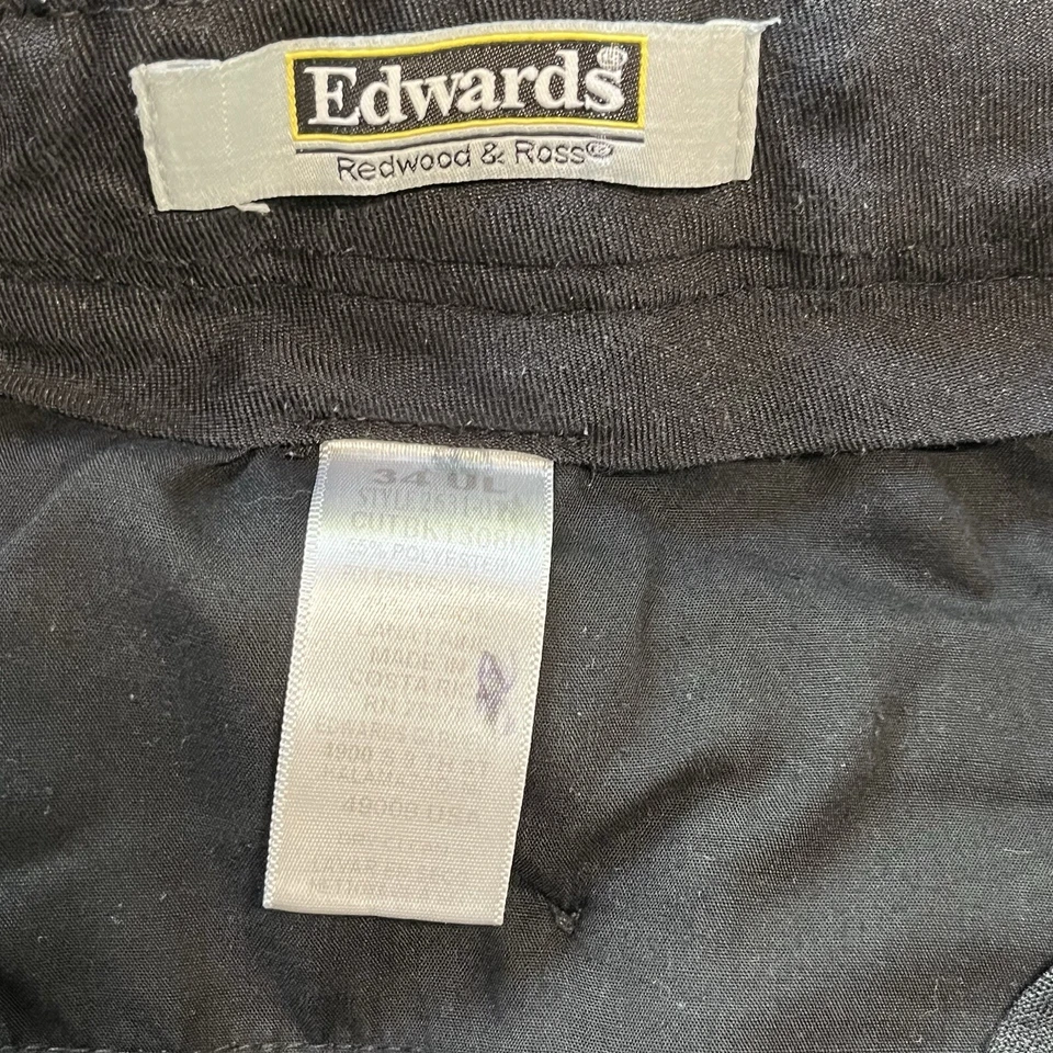 Брюки мужские Edwards Work Uniform 34x32 черные плоские с передними карманами прямые штанины (2) - Изображение 4 из 4