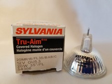 Sylvania 20MR16/FL/35/C Tru-Aim Covered Halogen Projection Lamp Bulb 12V 20W