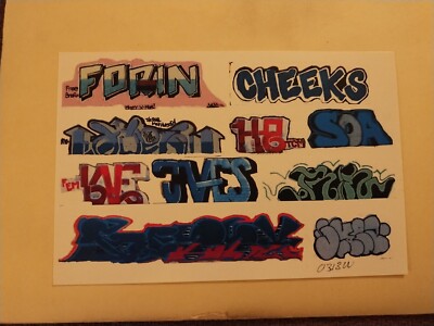 O Scale Custom Graffiti Decals #04- White Film