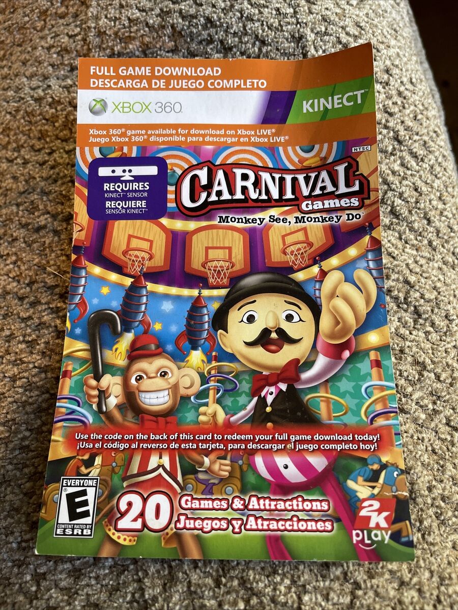  Carnival Games: Monkey See Monkey Do - Xbox 360 : Take 2  Interactive: Video Games