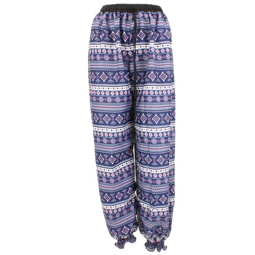 Hippie Pantaloni Ali Baba Harem Pantaloni Larghi Stile Yoga Festival Blu,  Rosa e Bianco | eBay