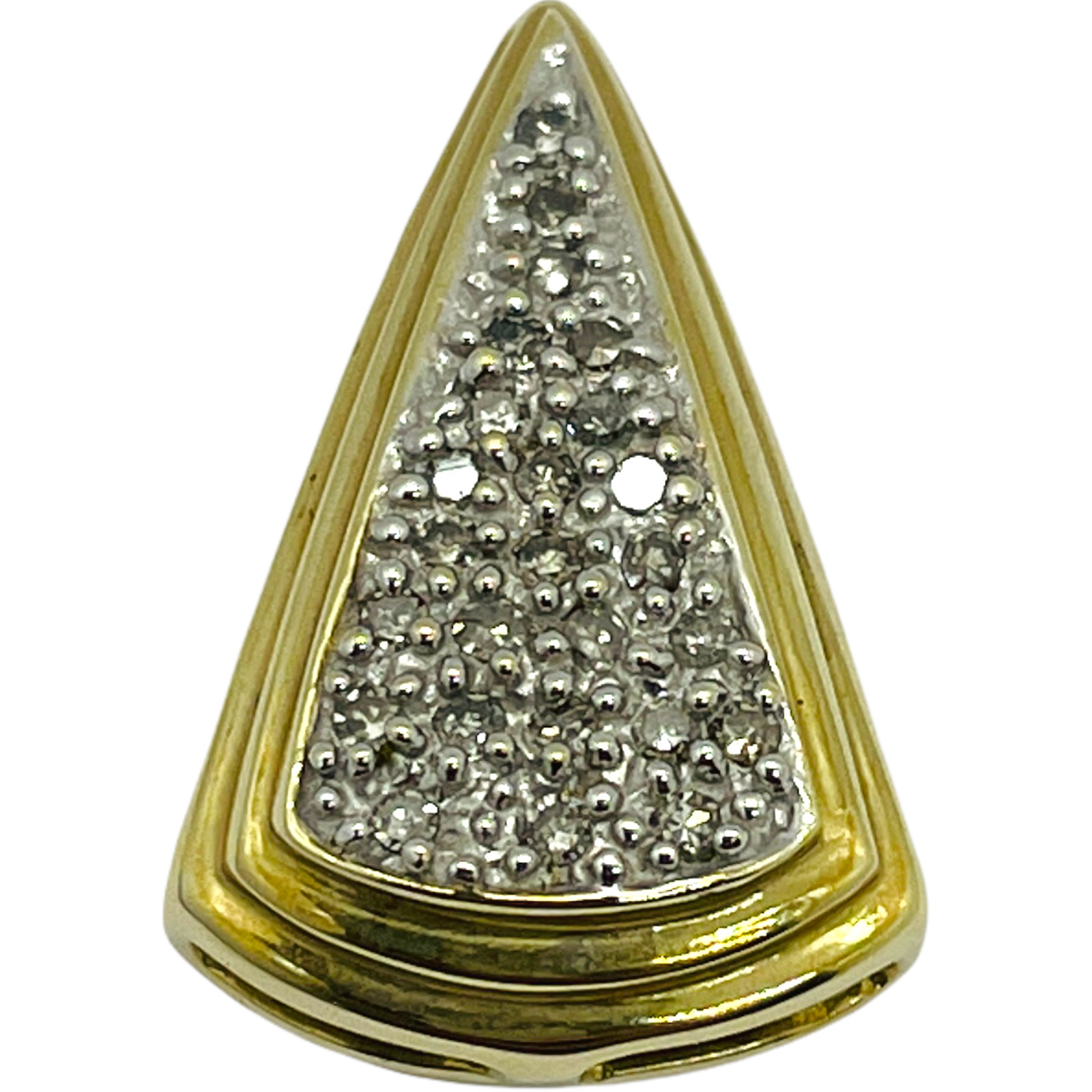 Solid 10k Gold Diamond Cluster Slide Pendant 3.00… - image 5
