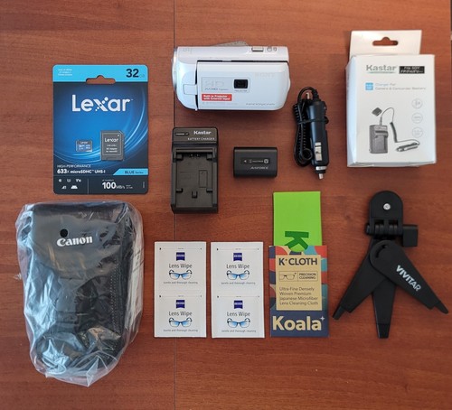 Sony HDR-PJ380 16 GB Full HD Handycam Video Camera Camcorder Bundle - White