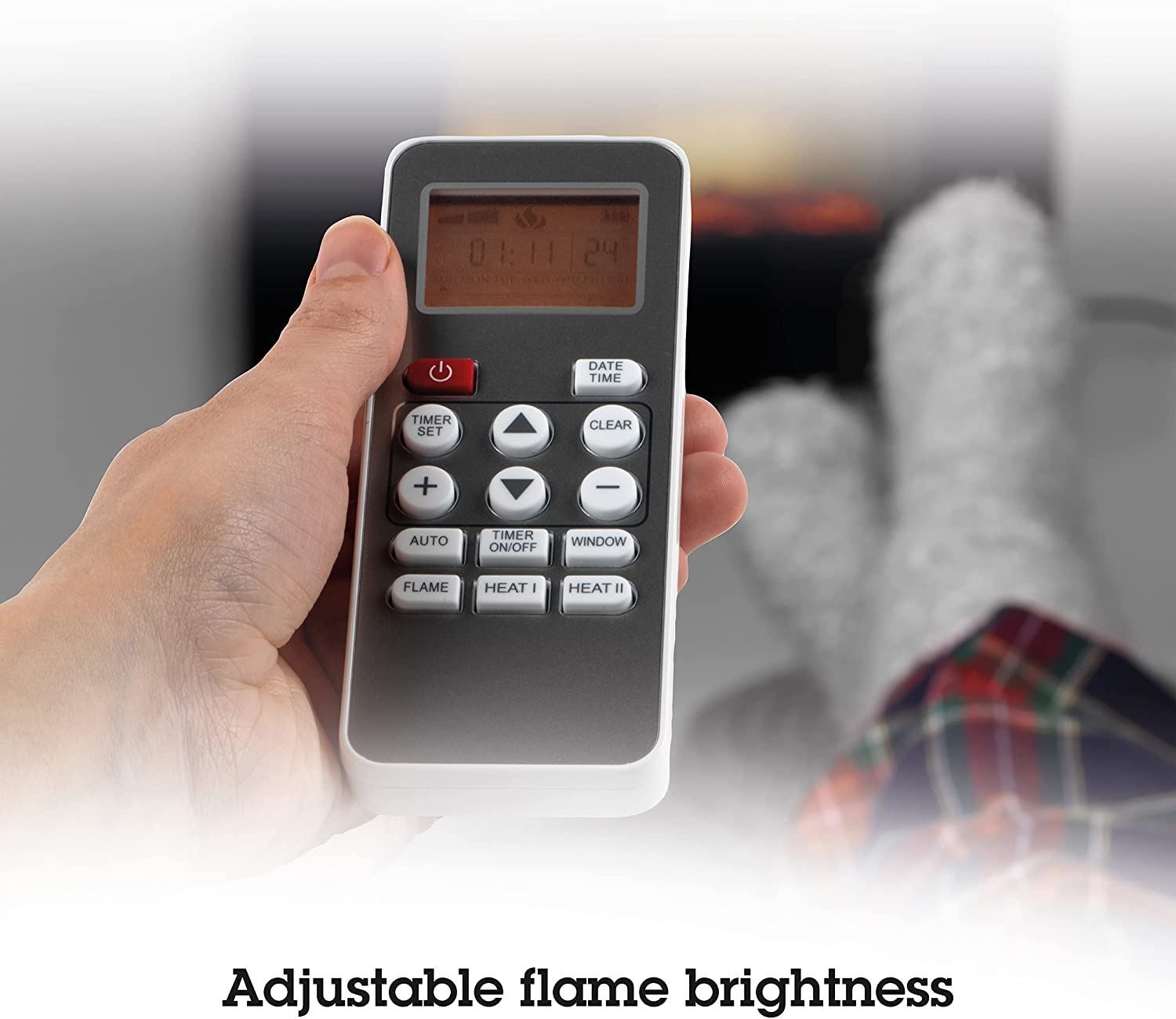 BELDRAY PALMA CURVED WALL FIRE 2 HEAT SETTINGS ADJUSTABLE TEMPERATURE