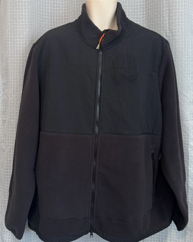 NWT OZARK TRAIL BLACK FLEECE JACKET 3X (54-56) FULL ZIP. HNG