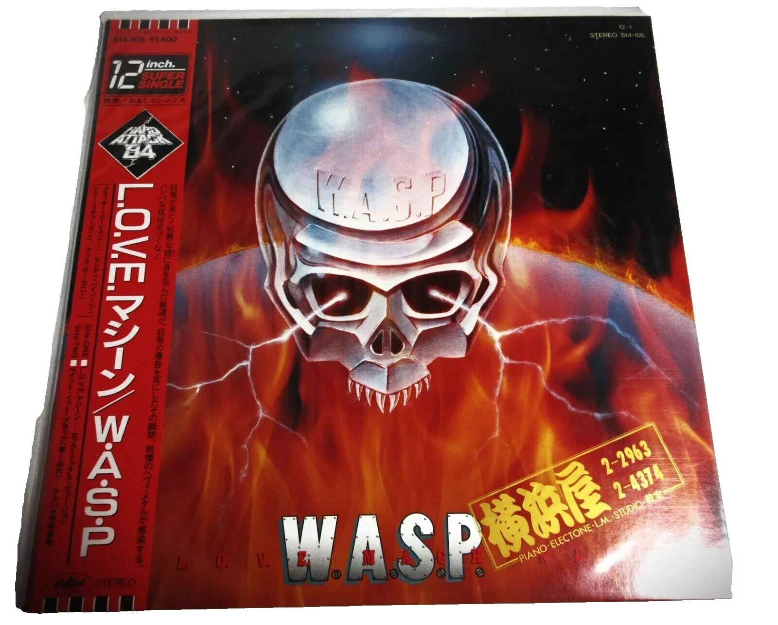 W.A.S.P. Metal Discos de Vinilo Velocidad de 45 RPM