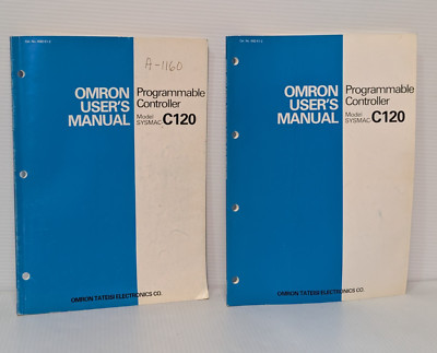 Lot  of 2: Omron SYSMAC-C120 Programmable Controller, PC, User's Manuals