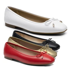 Women Square Toe Ballet Flats Comfortable Casual Ballerina Flat Dress Shoes