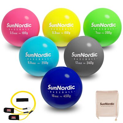 6/9 Pack Plyometric Weighted Baseball Set (3.5-16/35/53/70 oz) - Variable Wei...