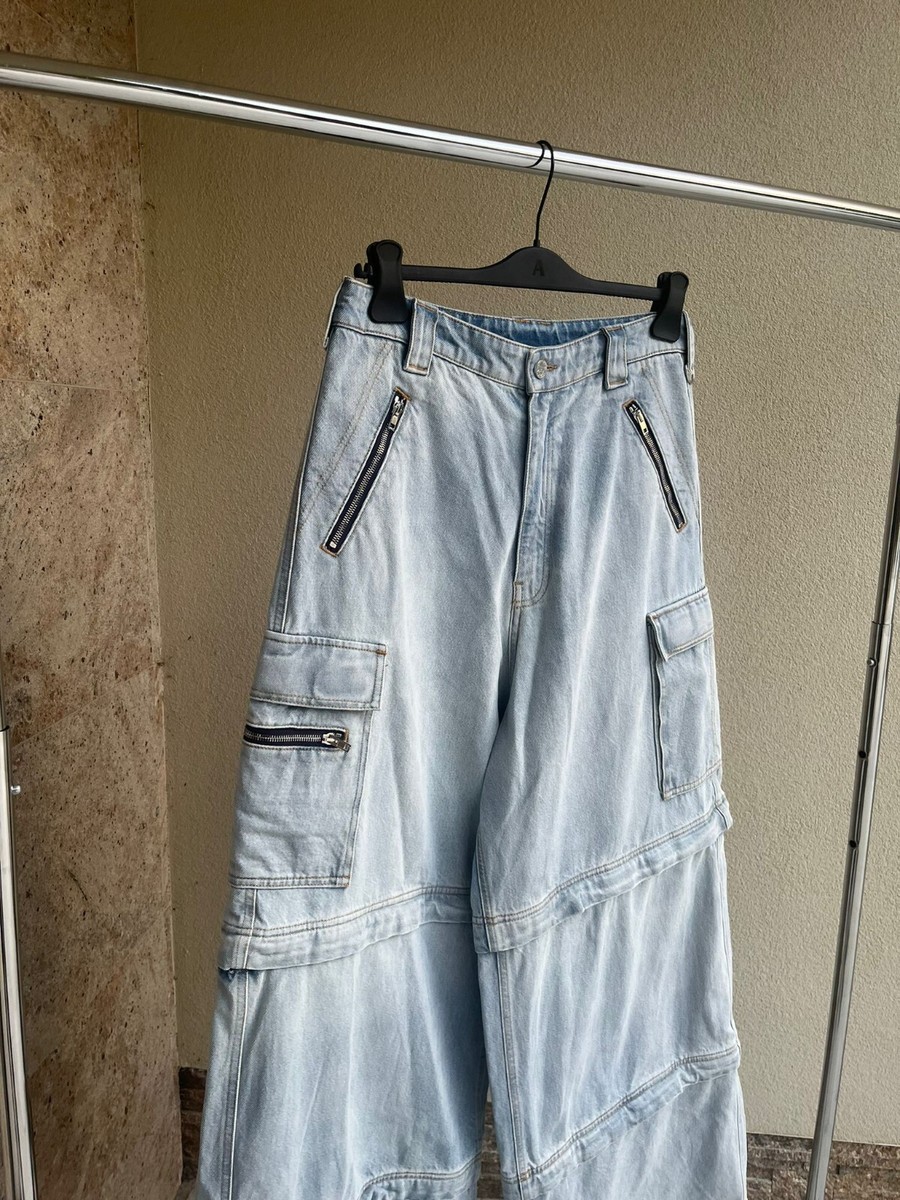 Vetements , Triple Zip Baggy Jeans in Denim Light Blue BNWT Vetements , Triple Zip Baggy Jeans in Denim Light Blue BNWT