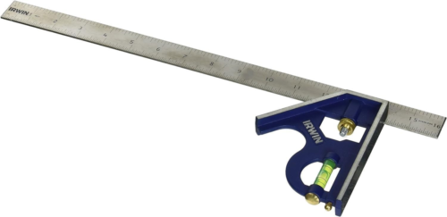 IRWIN Tools Combination Square, Metal-Body, 16-Inch (1794471)