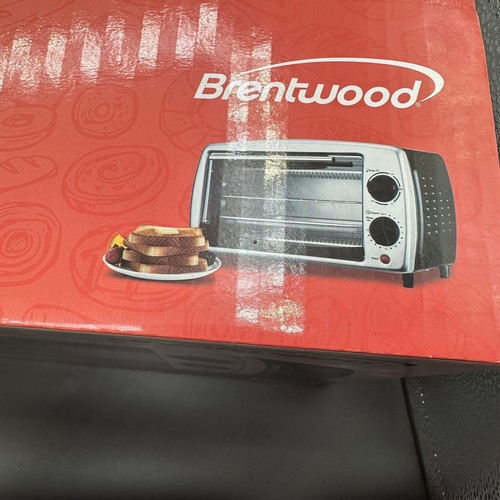 Brentwood TS-345B Toaster Oven Black Stainless 4 Slice Timer Temperature Control - Picture 5 of 14