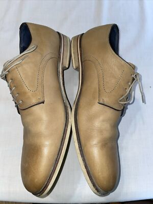 Johnston & Murphy Dress Shoes Mens Size 11 M Tan Leather Oxfords Round Toe Block Johnston & Murphy Dress Shoes Mens Size 11 M Tan Leather  main image 2