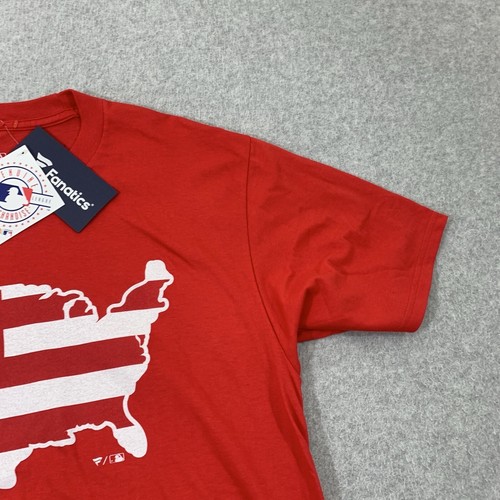 MLB St. Louis Cardinals T Shirt Mens Medium USA Red Fanatics Short Sleeve - Picture 4 of 18
