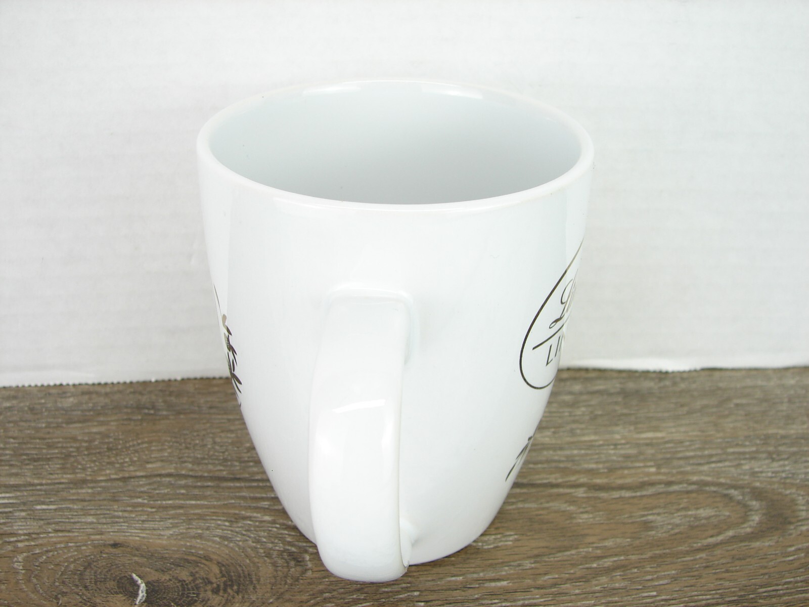 Lindt Lindor Coffee Tea Mug Cup White with Gold Leaf Embossing 12oz