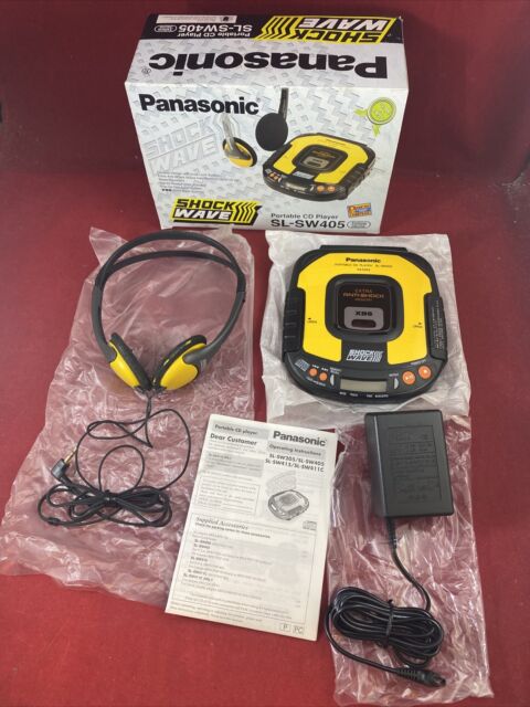 Vintage Panasonic SL-SW405 XBS Shock Wave Portable CD Player Tested 1997 Vintage Panasonic SL-SW405 XBS Shock Wave Portable CD Player Tested 1997
