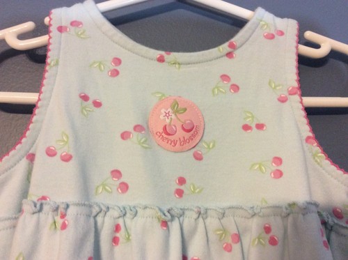 Carters Baby Kleid Größe 24 Monate Blau Rosa Kirschmuster 40 - Bild 3 von 5