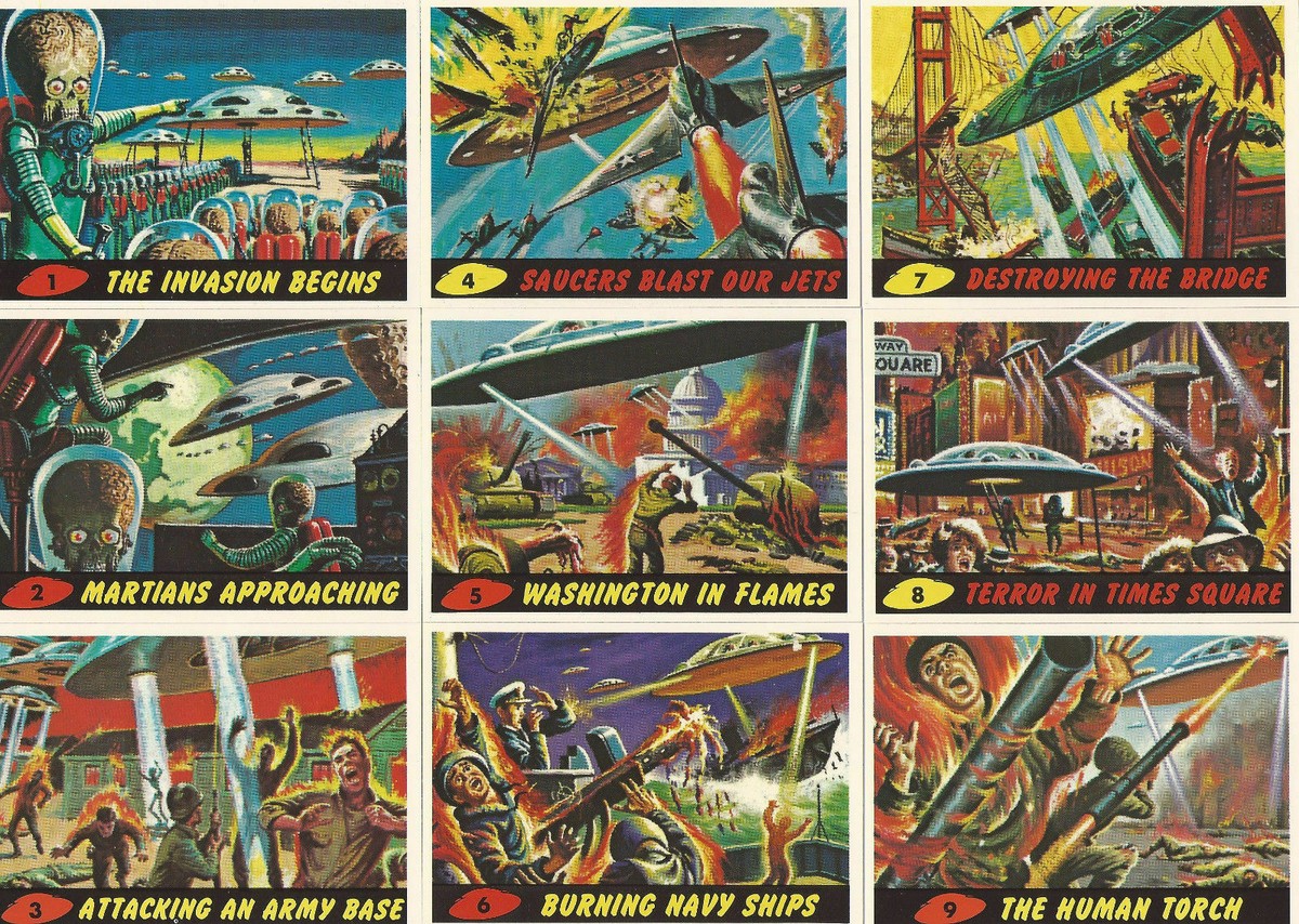 MARS ATTACKS TOPPS ARCHIVES 1994 SET OF 100 CARDS WITH TWO