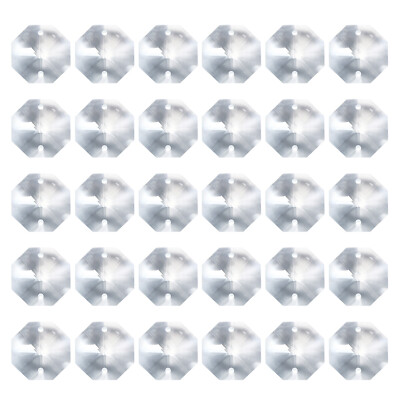 K9 Kristall Oktagon Perlen 2 Löcher Anhänger, 60er Pack 22mm Verzierungen, Klar